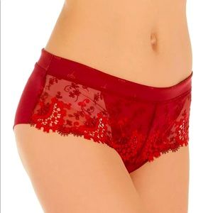 Simone Perele Wish Lace Boyshort Panty, Red